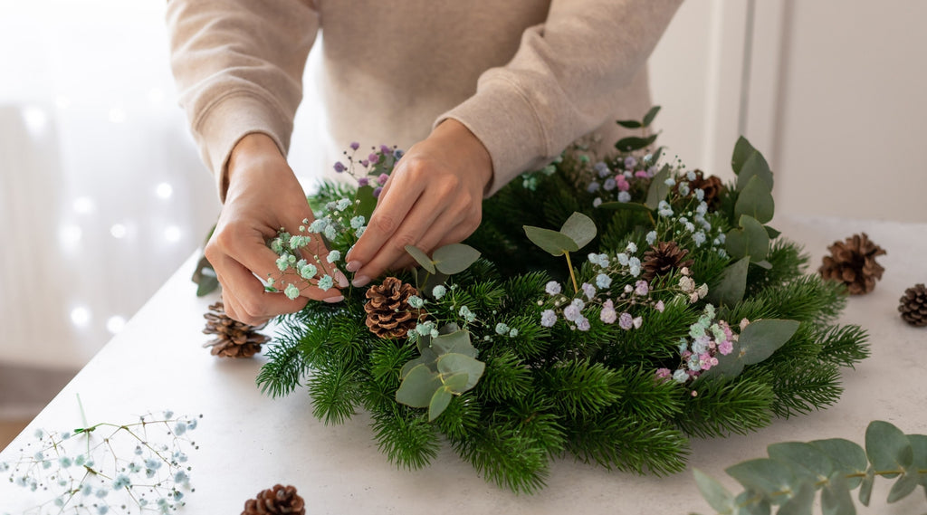 How to Create a Stunning Christmas Wreath Using Artificial Plants and