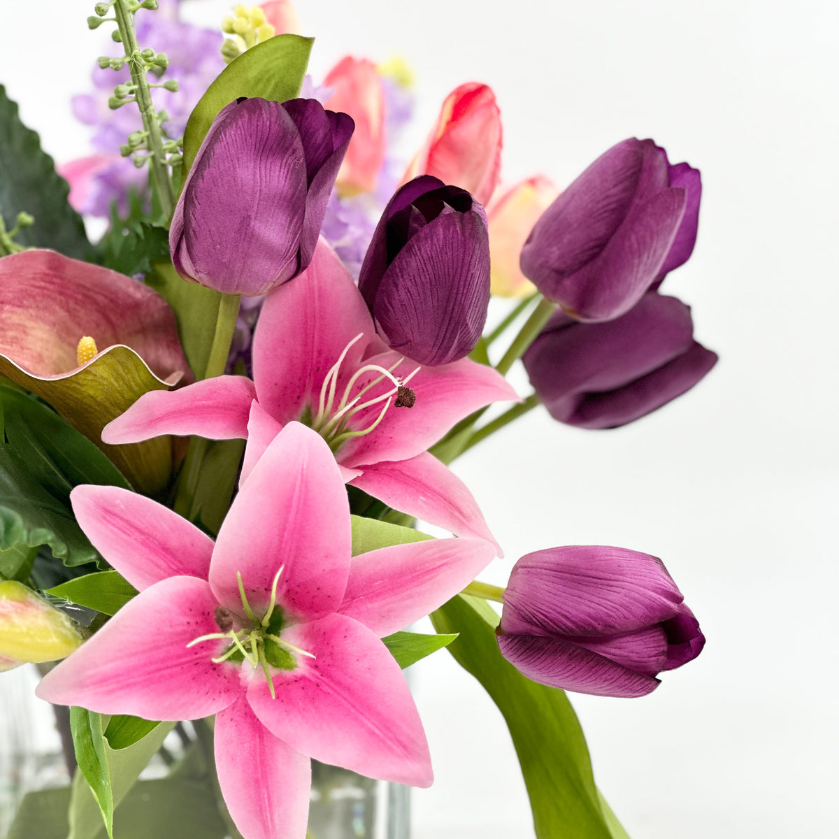 Mix Arrangement with Tiger Lily Arum Lily Tulip Snapdragon