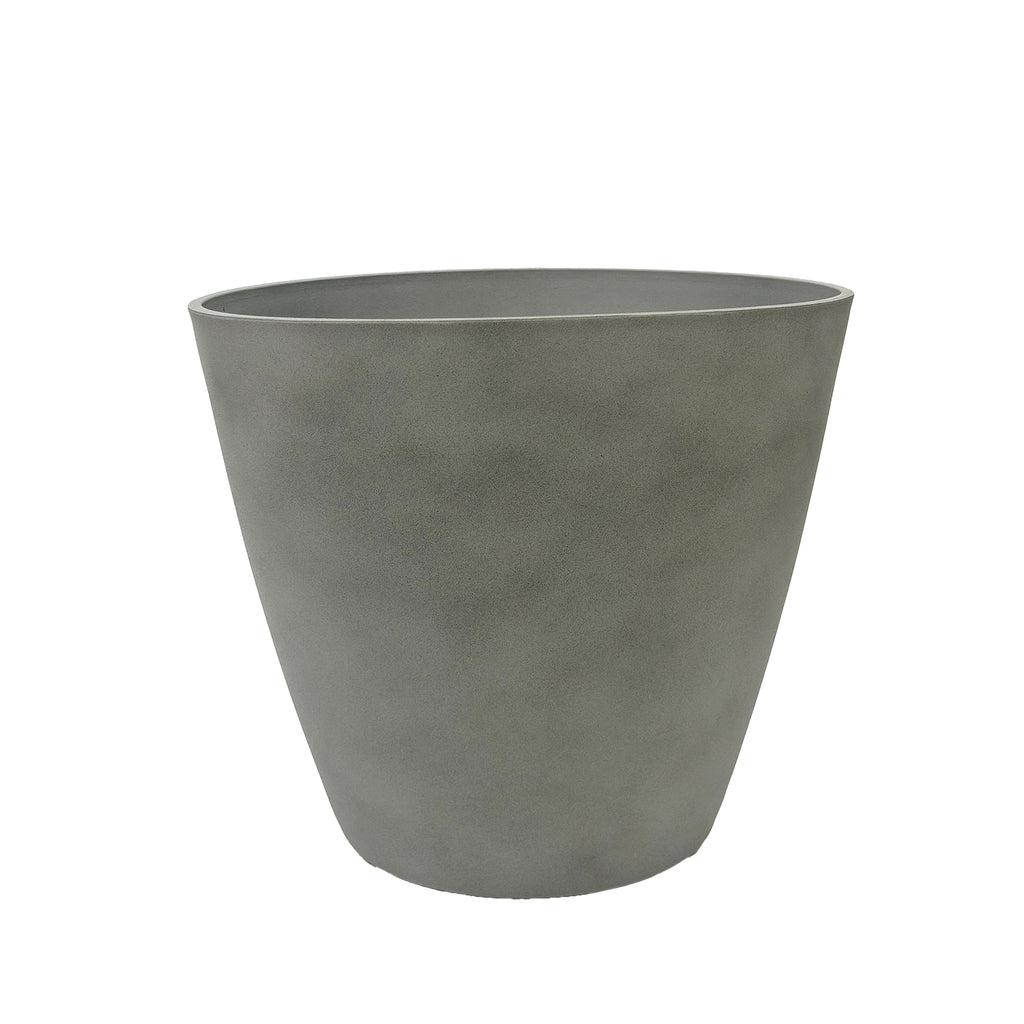 Essex Planter 43cm, Cement like finish. Good for indoors and outdoors, Lightweight.