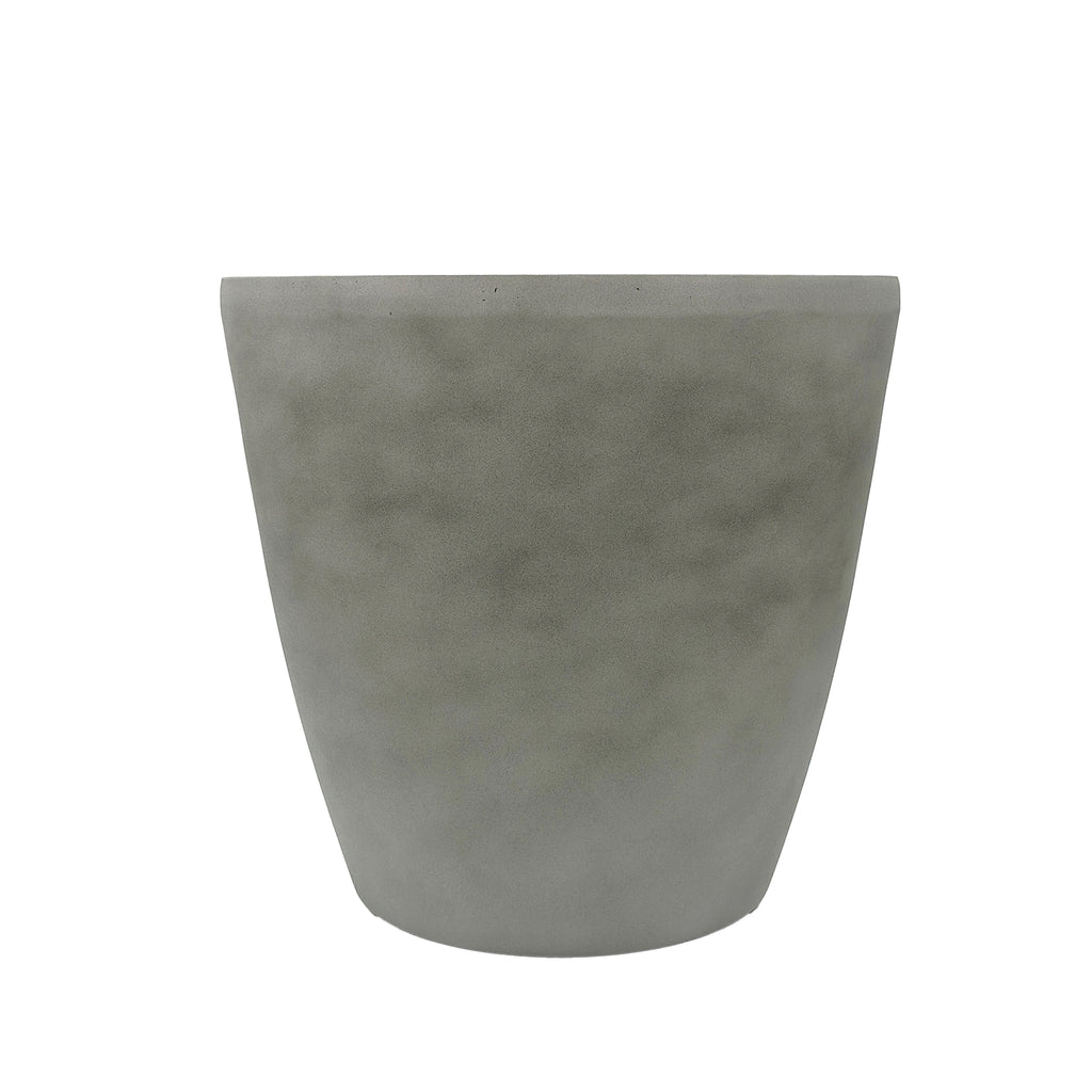 Essex Planter 43cm, Cement like finish. Good for indoors and outdoors, Lightweight and weather resistant, Side view.