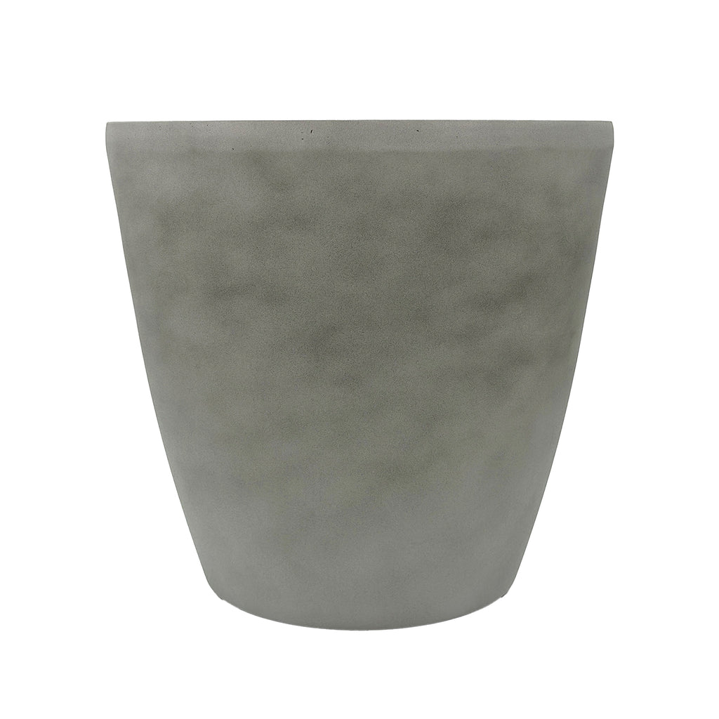 Essex Planter 50cm, Cement texture.Can be used indoors and outdoors, Light weight, Eco friendly and weather resistant, Side view.