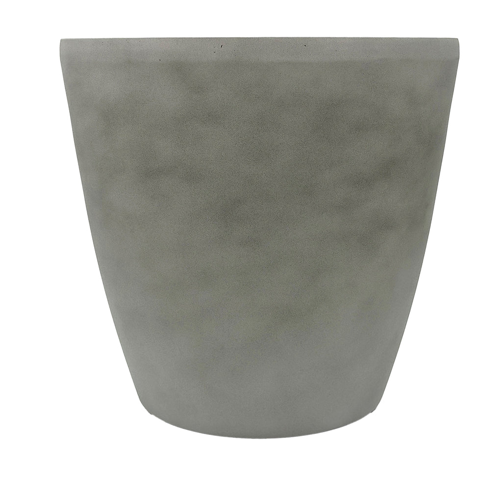 Essex Planter 28cm, Cement texture.Can be used indoors and outdoors, Light weight, Eco friendly and weather resistant,Side view.
