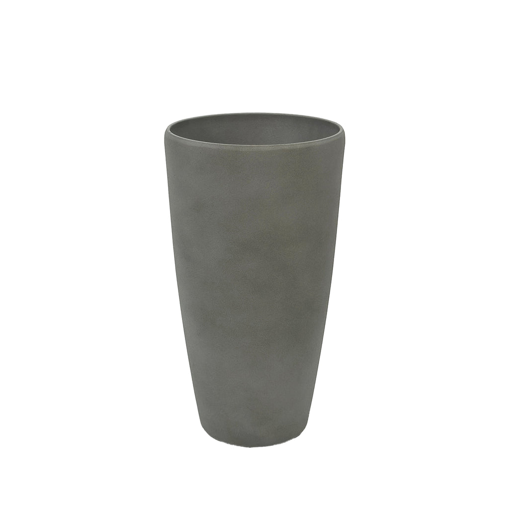 75.5cm Sage Round grey planter, Cement like finish, Large, lightweight, Eco friendly and Weather proof.