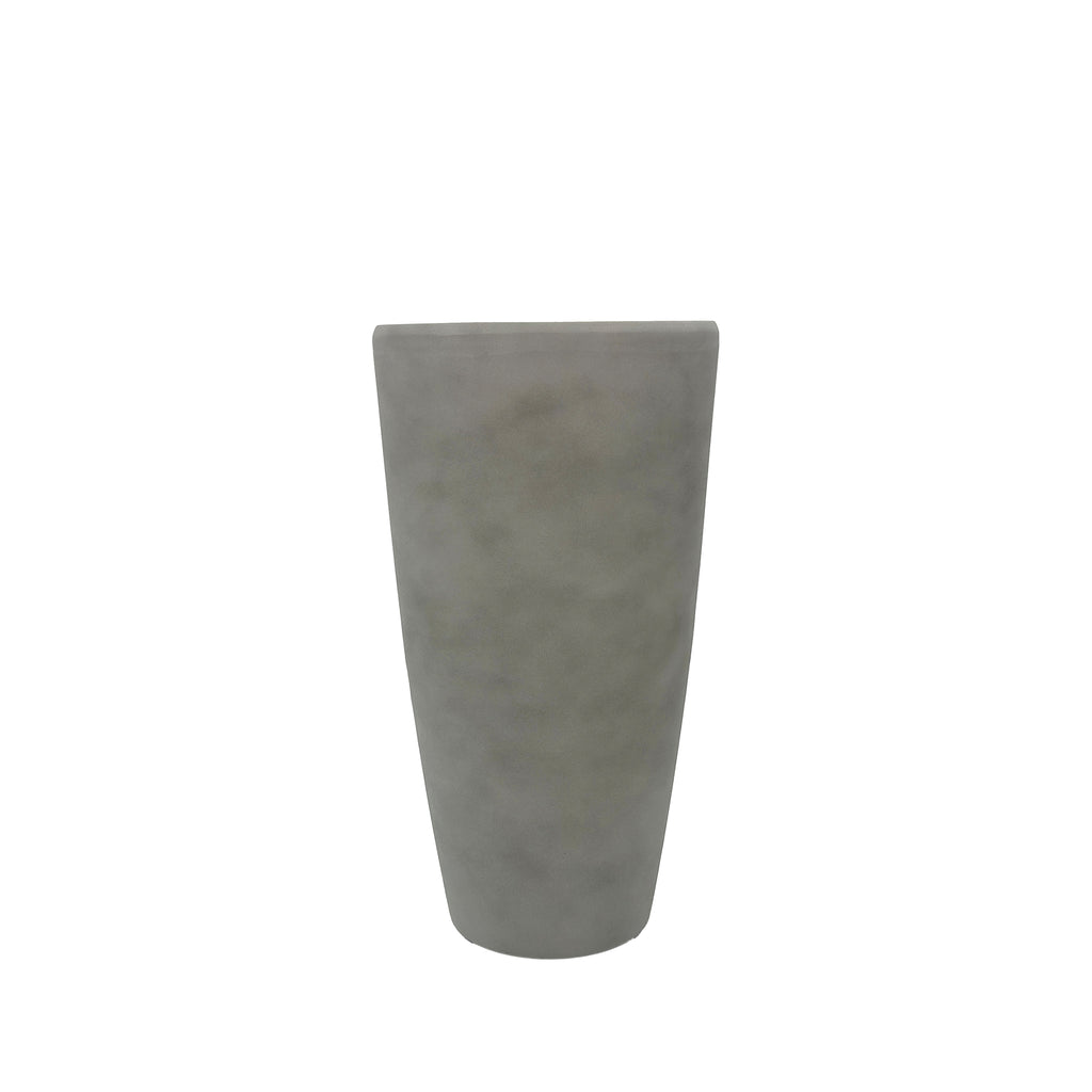 58cm Sage grey planter, Cement like finish, Medium, lightweight, Eco friendly and Weather proof, Side view