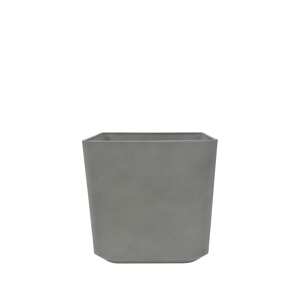 Sage Grey Cubic Planter 22x22x21cm. Eco-friendly lightweight polyresin that is weather proof.