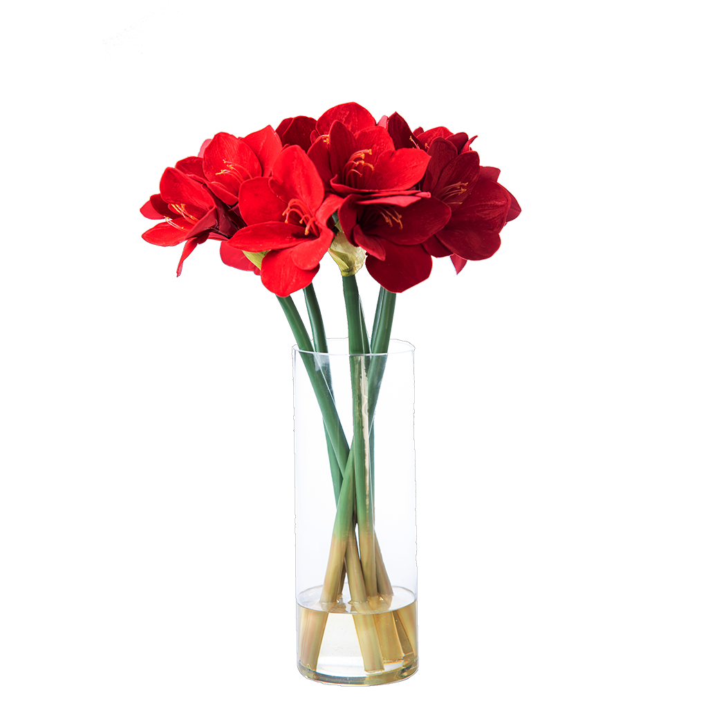 Red Amarillis - Silk Flower -  Arrangement
