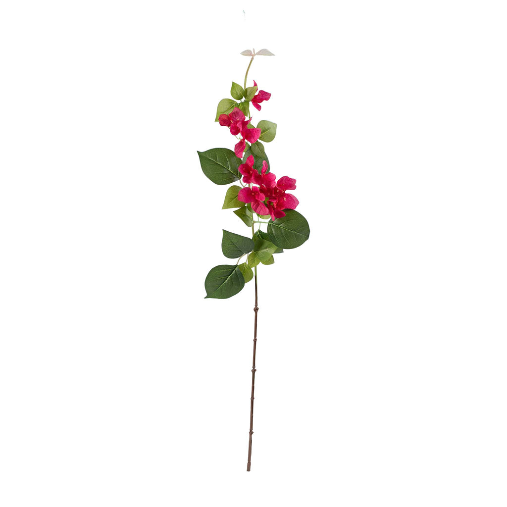 Artificial Pink Bougainvillea stem 82cm With Leaves