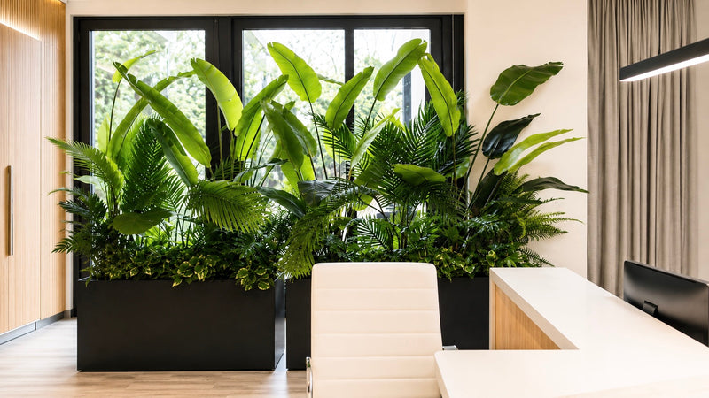 Commercial artificial plantscaping installation by Francisco Plant Couture