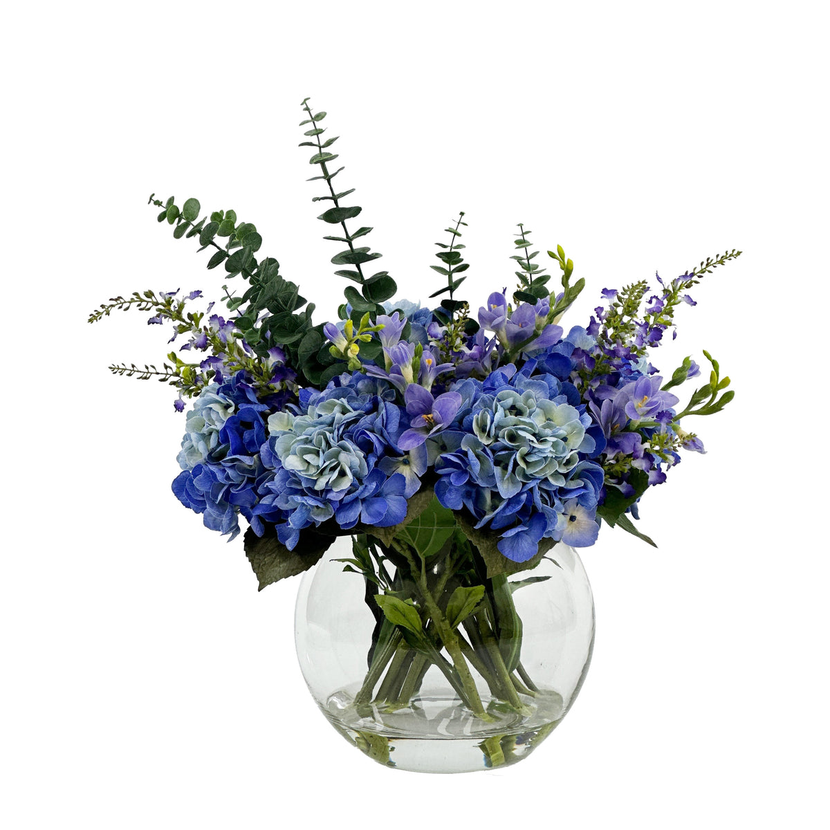 Mix Flower Arrangement with Hydrangea Oncidium Freezia Eucalyptus