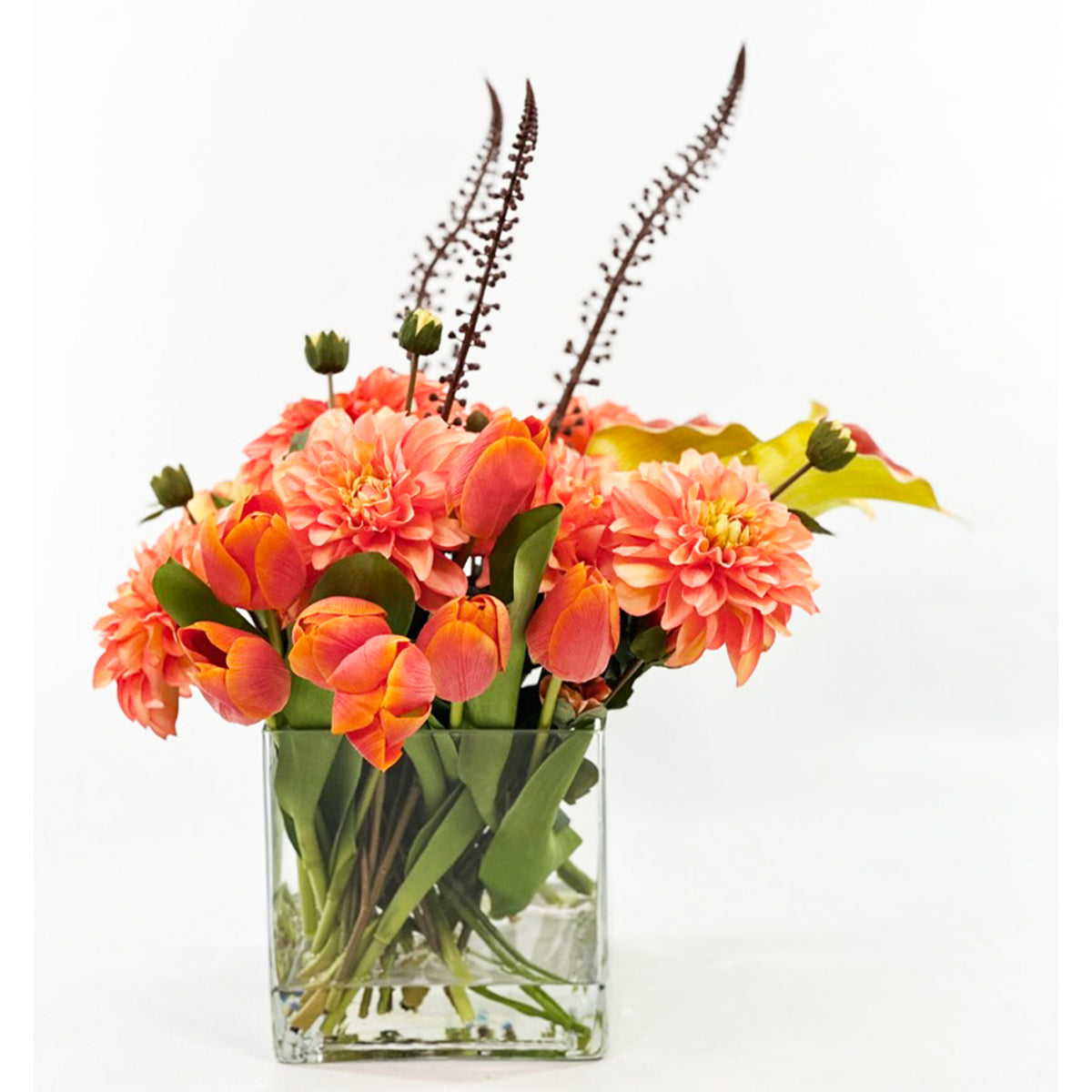 Mix Arrangement Orange Arum Lily Dahlia Tulip