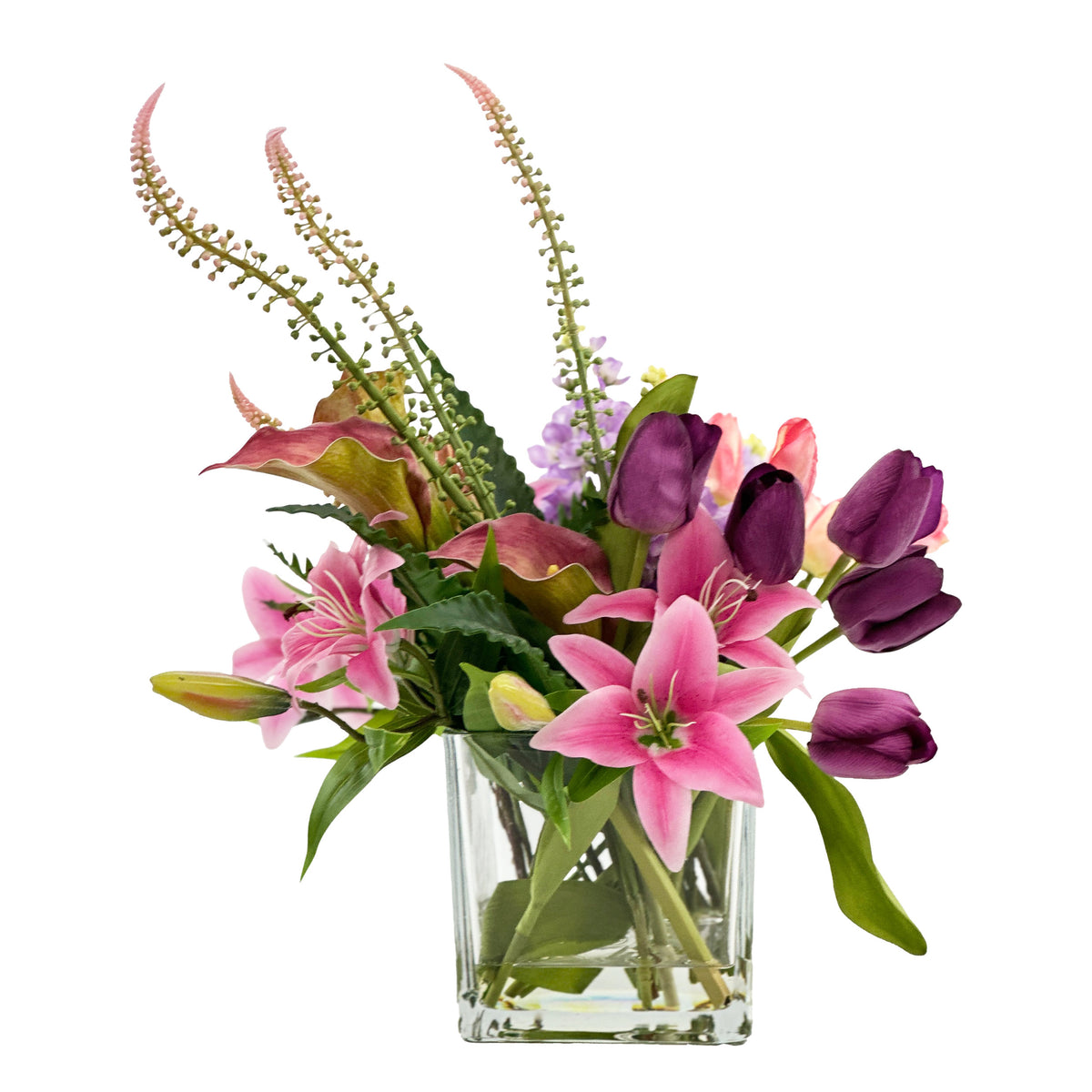 Mix Arrangement with Tiger Lily Arum Lily Tulip Snapdragon