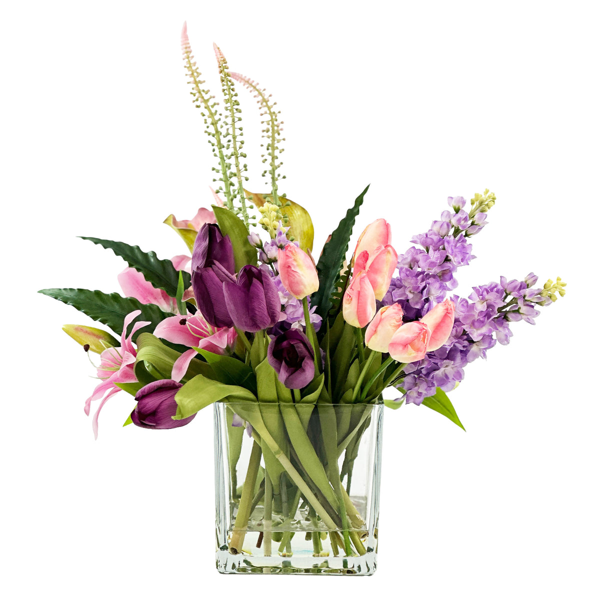 Mix Arrangement with Tiger Lily Arum Lily Tulip Snapdragon