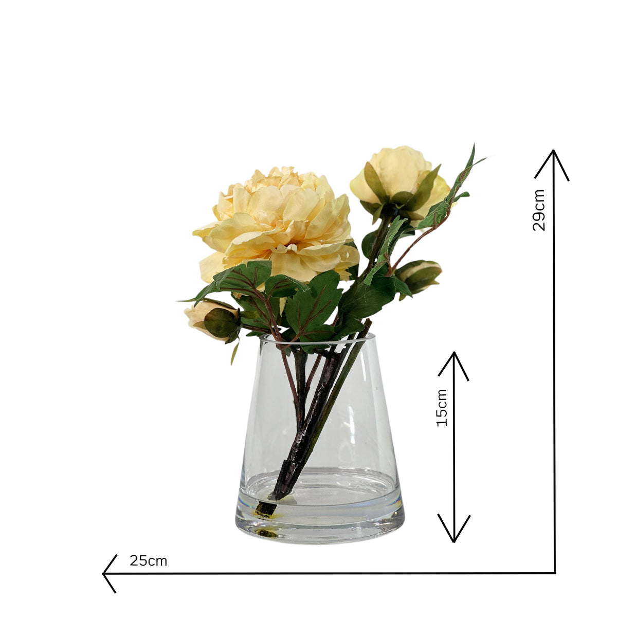 Peonie Yellow  in Small Conille Vase