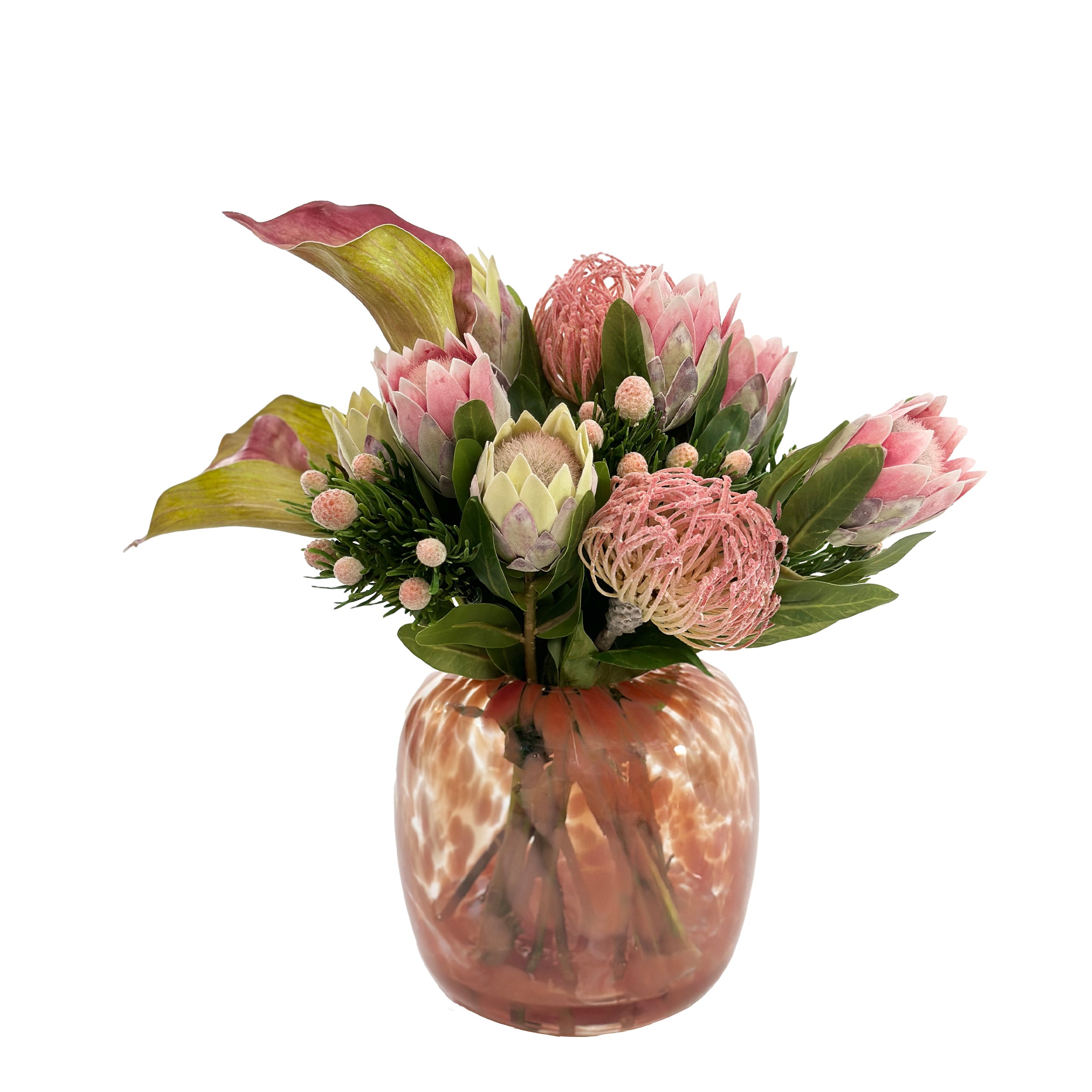 Protea Arum Lily Silk Flower Arrangement Plant Couture