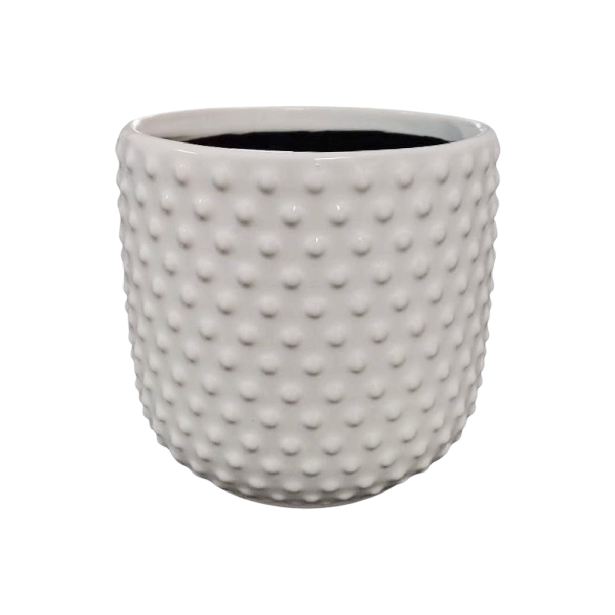 Ceramic Polka Pot 13x12cm