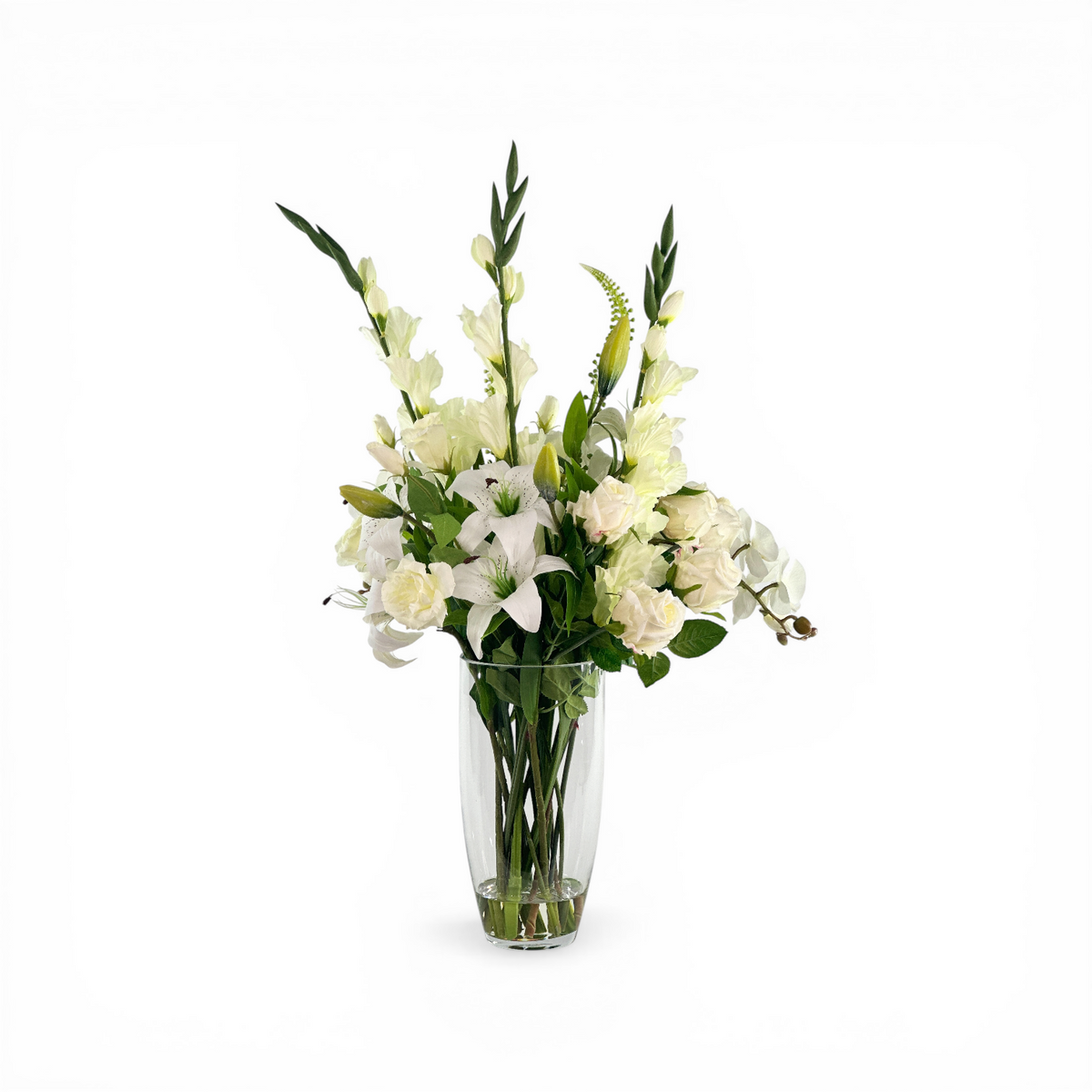 Mixed White Arum & Tiger Lily Gladioulus Oncidium Rose
