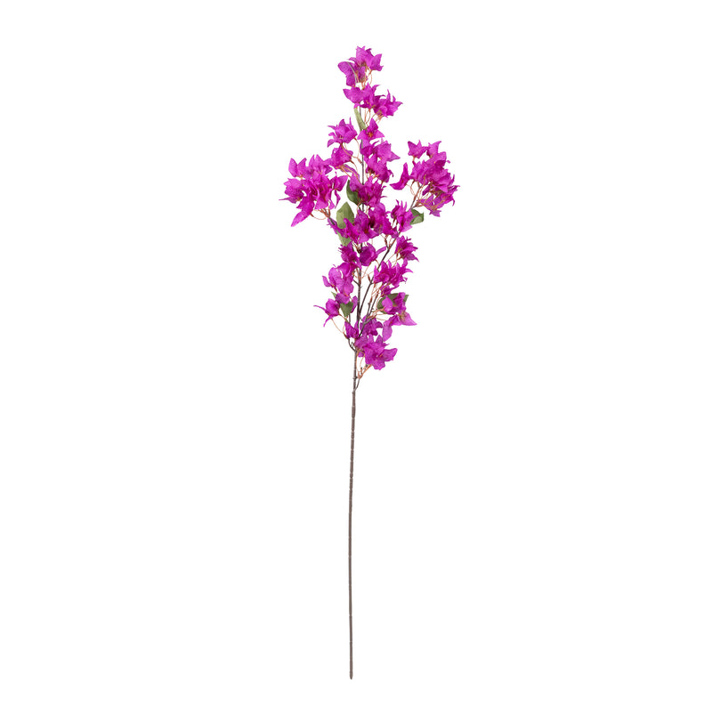 Bougainvillea Purple Silk Flower Stem - 115cm. Long stem view. Available from Plant Couture.