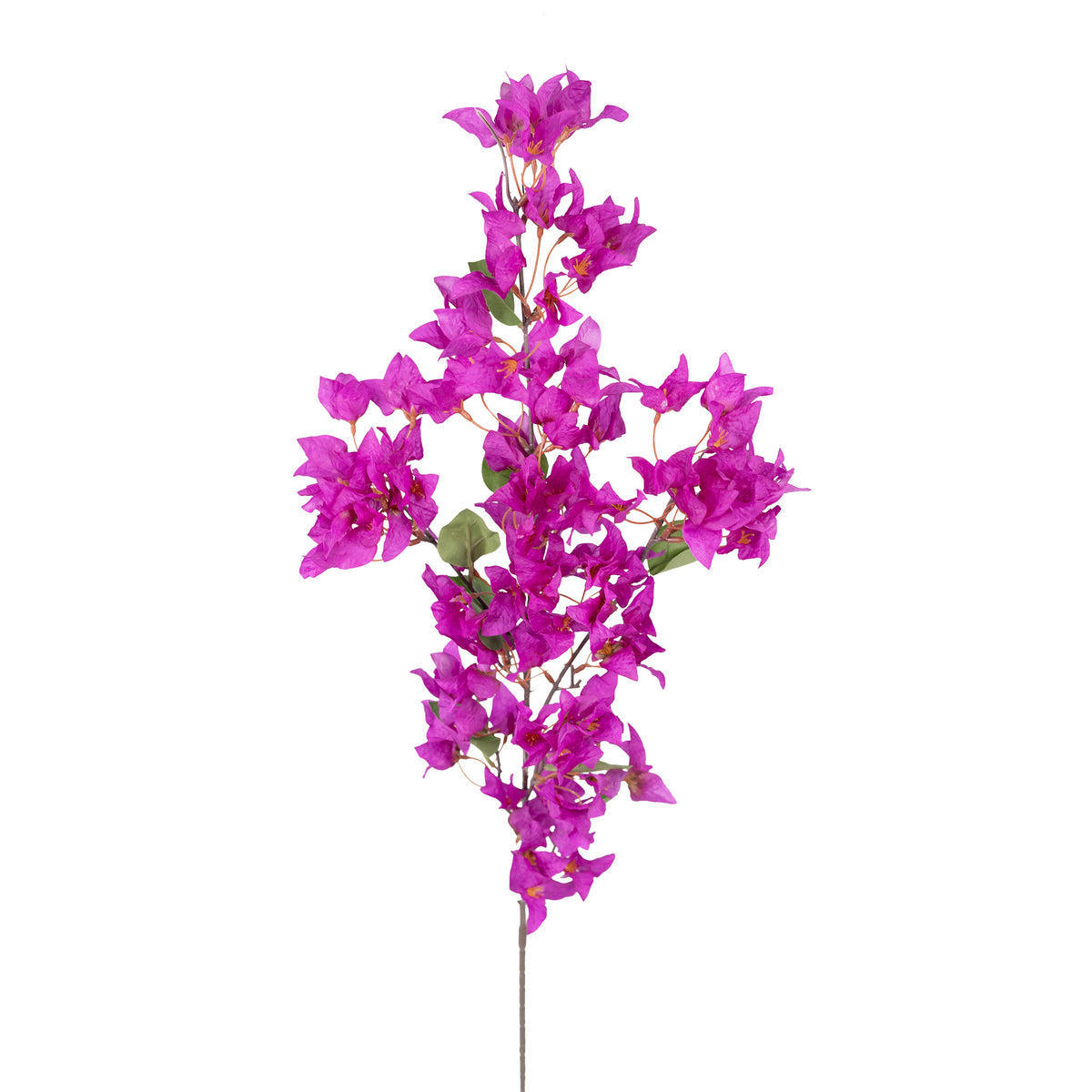 Bougainvillea Purple Silk Flower Stem - 115cm. Close up view. Available from Plant Couture.