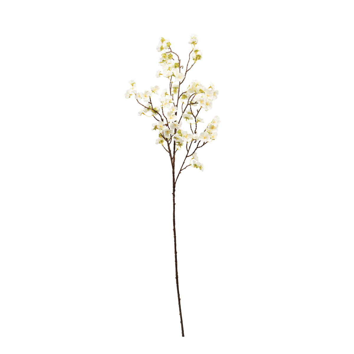 Cherry Blossom White Silk Flower Stem - 102cm