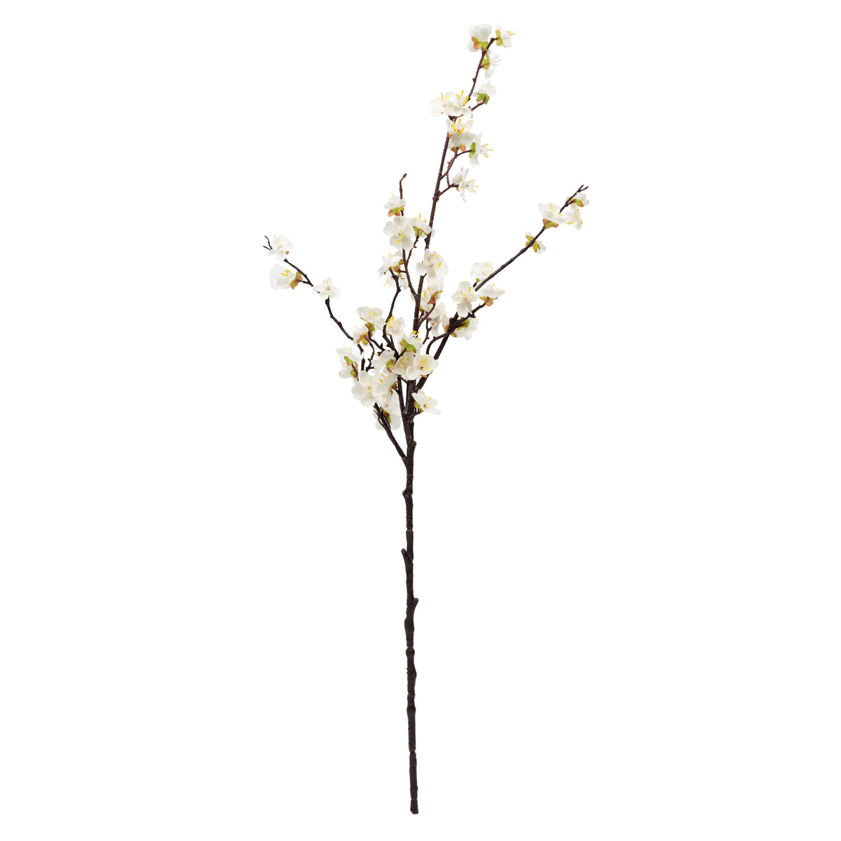 Cherry Blossom White Silk Flower Stem