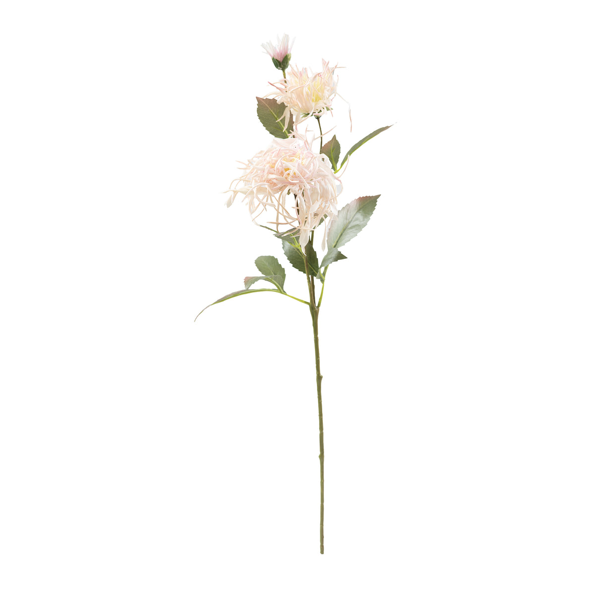 Spider Chrysanthemum Pink Beige Silk Flower Stem
