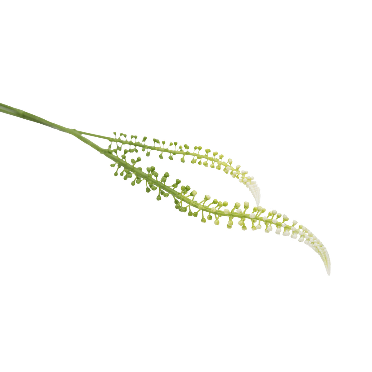 Corn Fruit Spray Green White Stem - 75cm