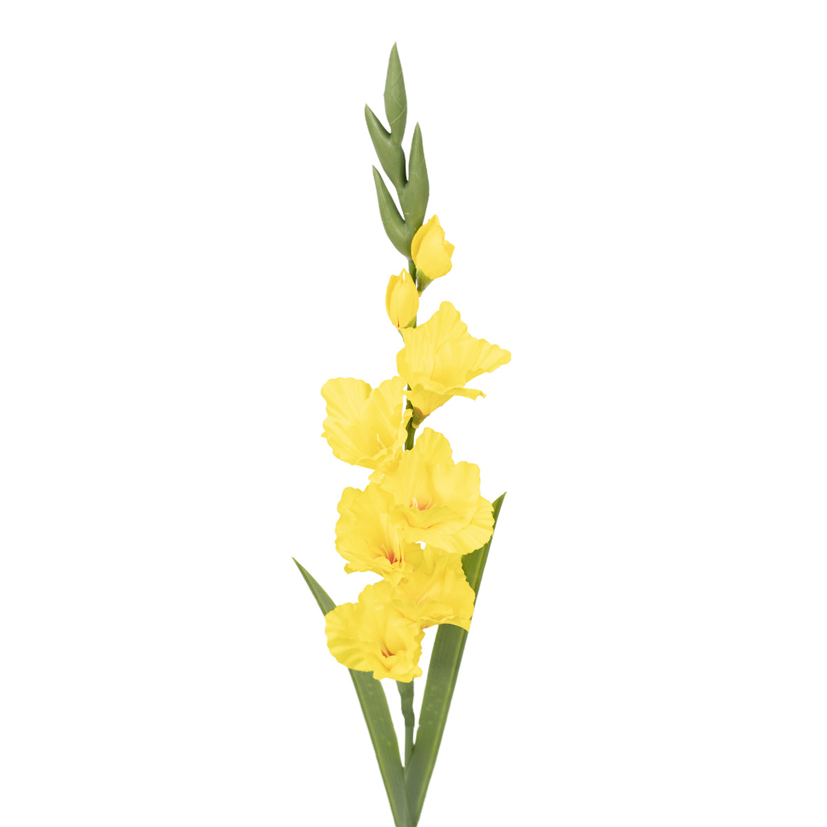 Gladiolus Yellow Silk Flower Stem - 90cm