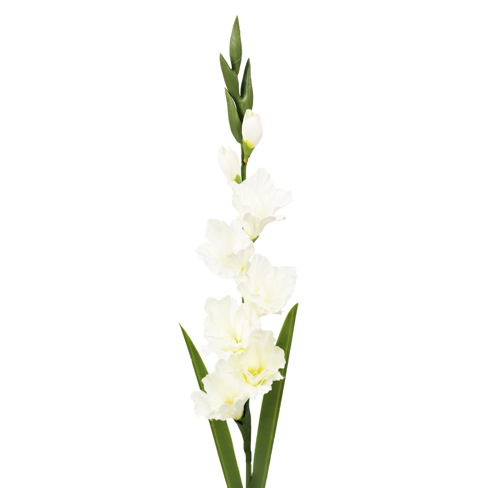 Gladiolus White Silk Flower Stem 90cm Plant Couture