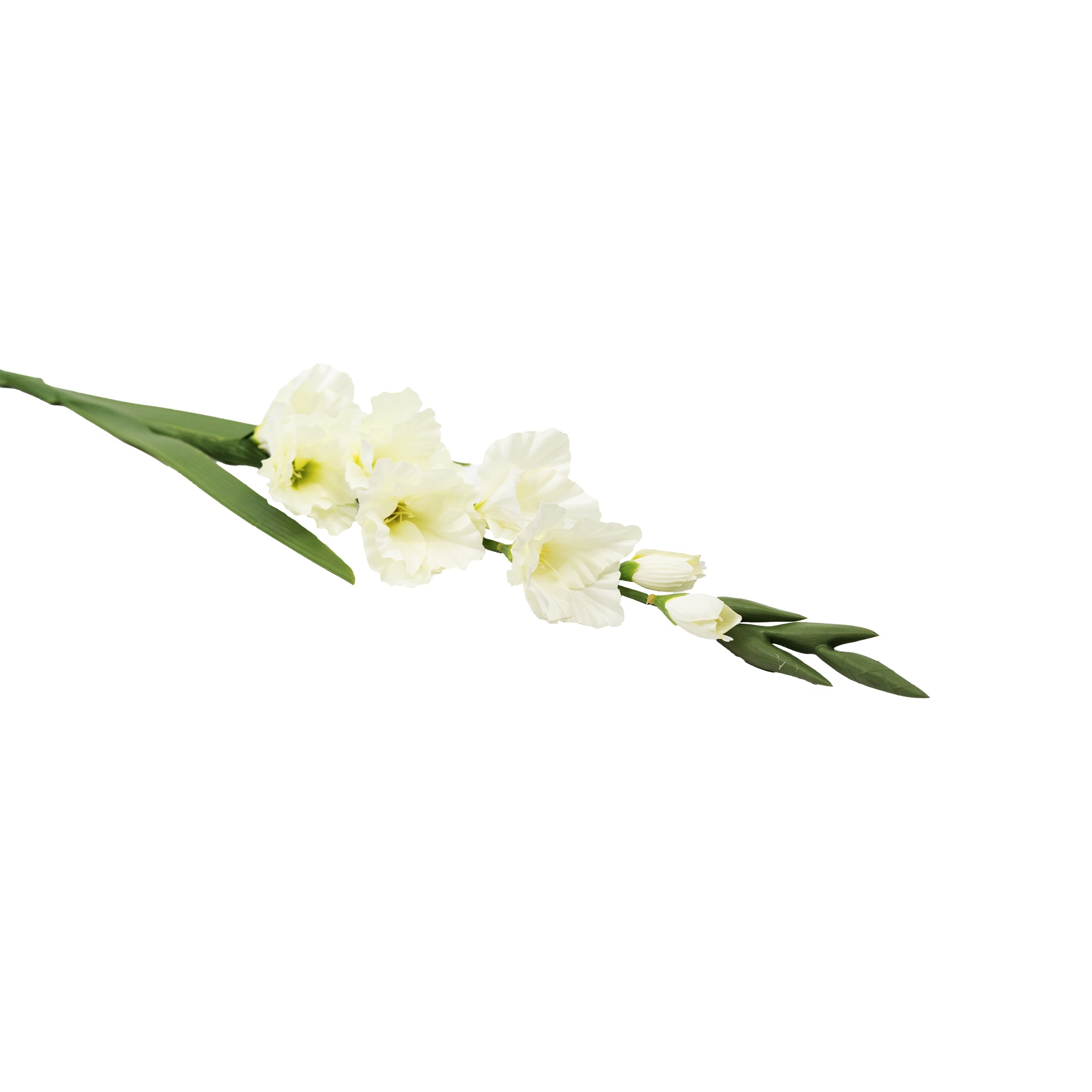 Gladiolus White Silk Flower Stem 90cm Plant Couture