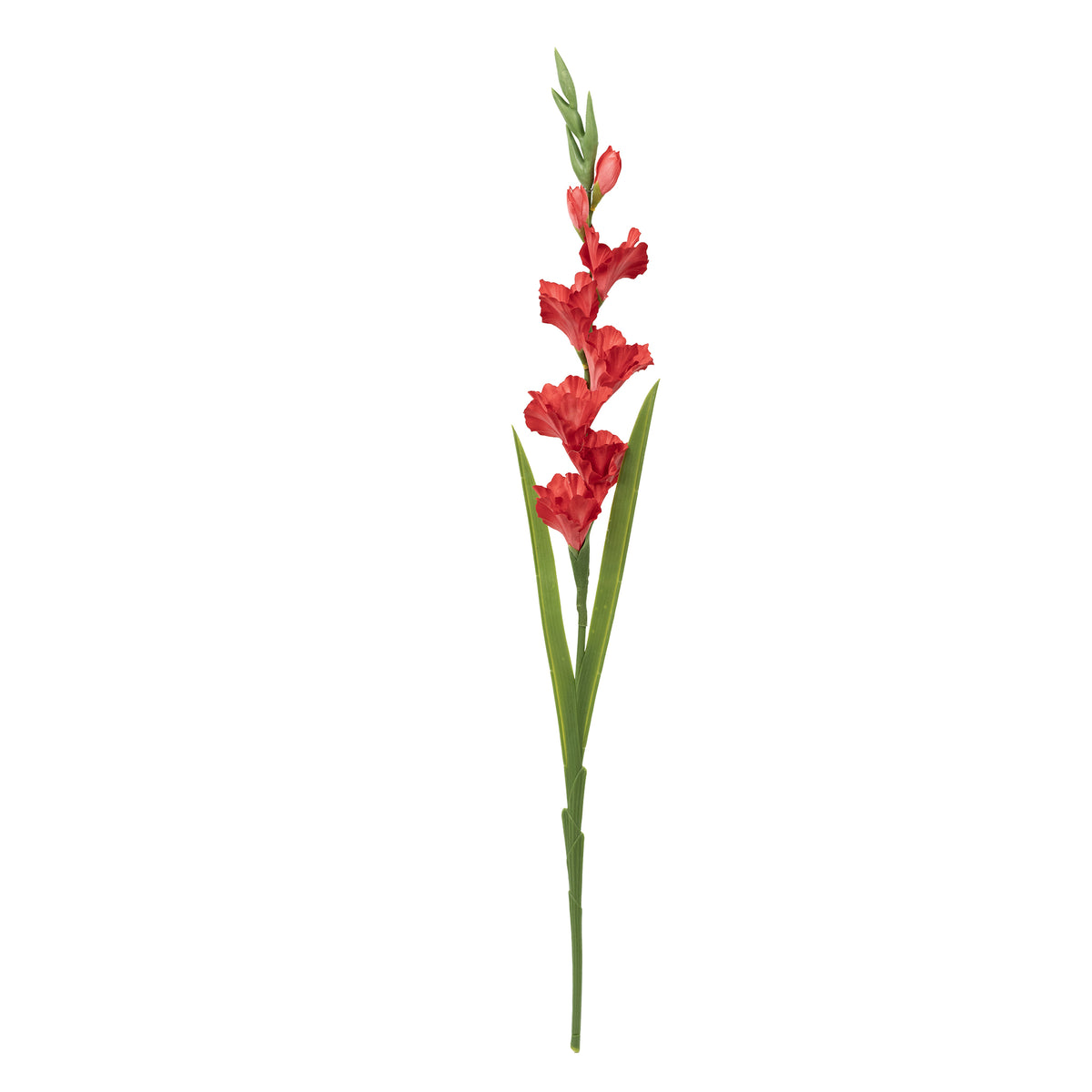 Gladiolus Red Silk Flower Stem - 90cm