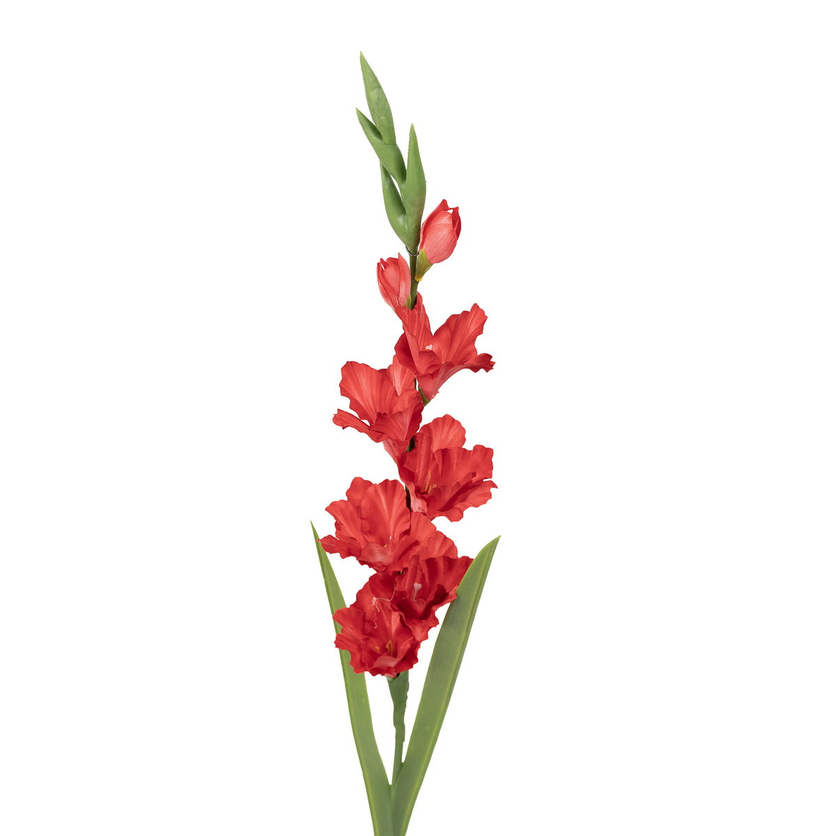Gladiolus Red Silk Flower Stem - 90cm