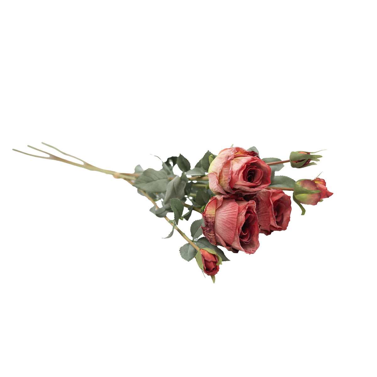 Rose Antique Red Flower 3 Bundle - 65cm