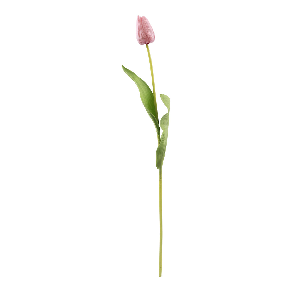 Tulip Pink Real Touch Silk Flower Stem - 65cm