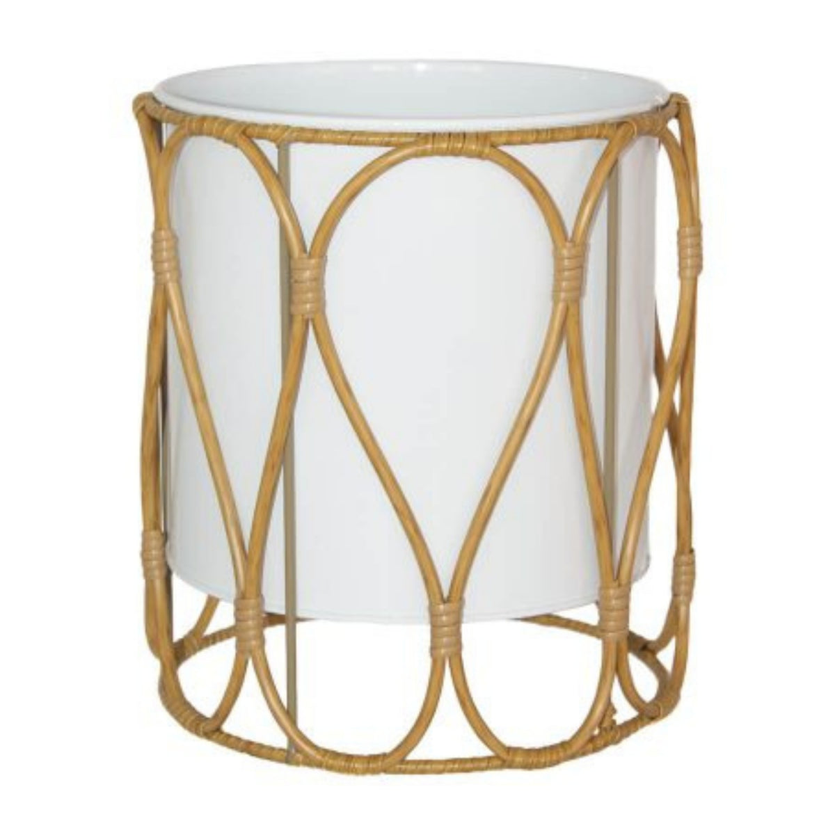 Maya White Flower Pot - 20x25cm