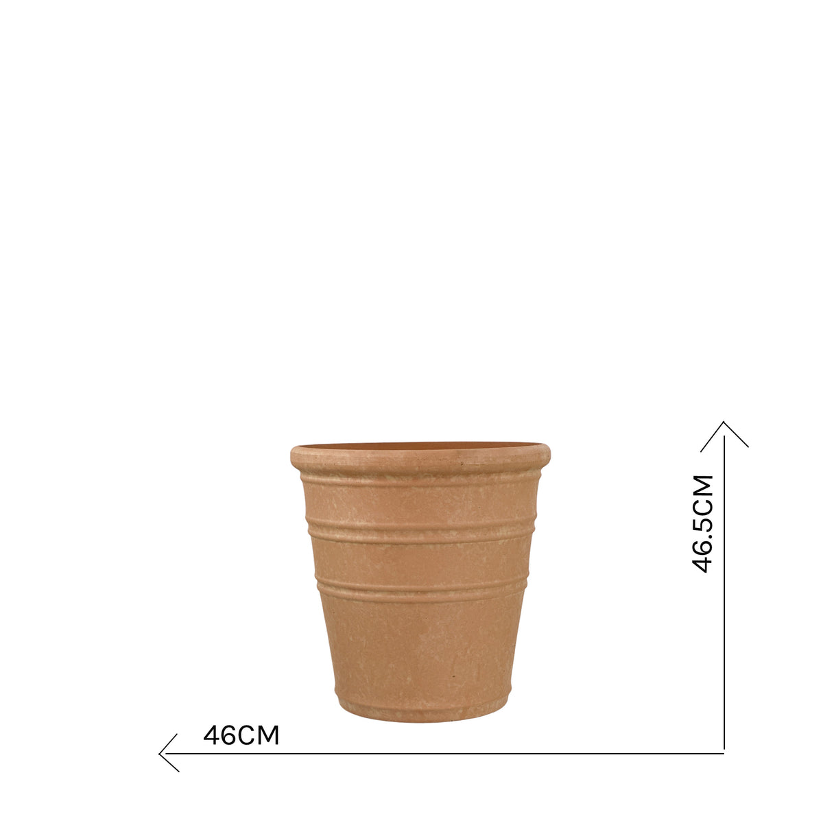 Polysresin Uptown Planter Large with measurements