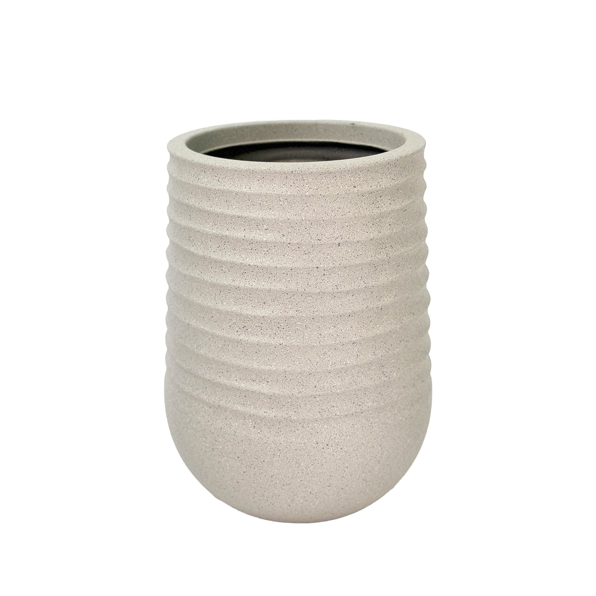 Artimis 53cm Terrazzo Planter Beige. Light weight pot