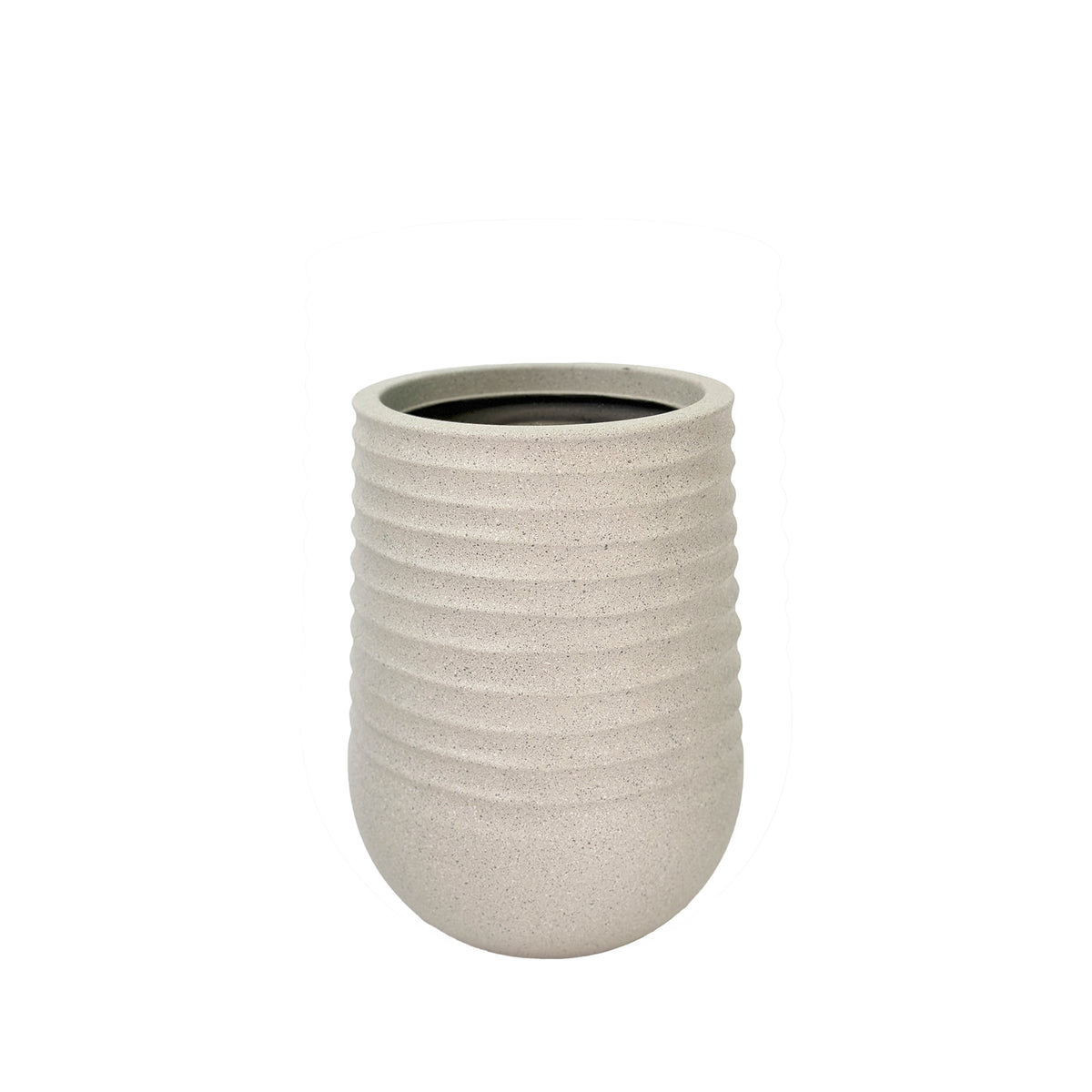 Artimis Pot 39x51cm Mediterranean Beige. Terrazzo style, eco-friendly & weatherproof. Lightweight.