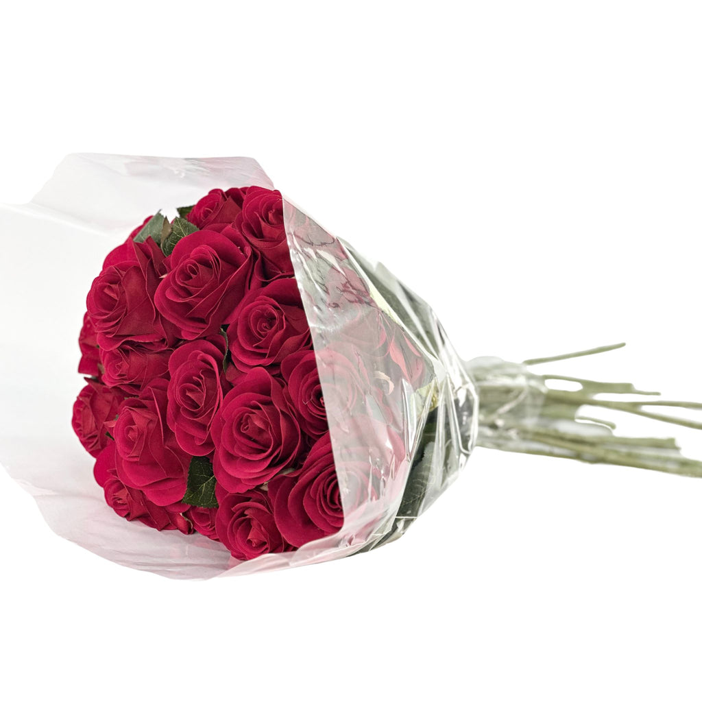 Tied Bunch Real Touch Red Roses – Francisco Plant Couture