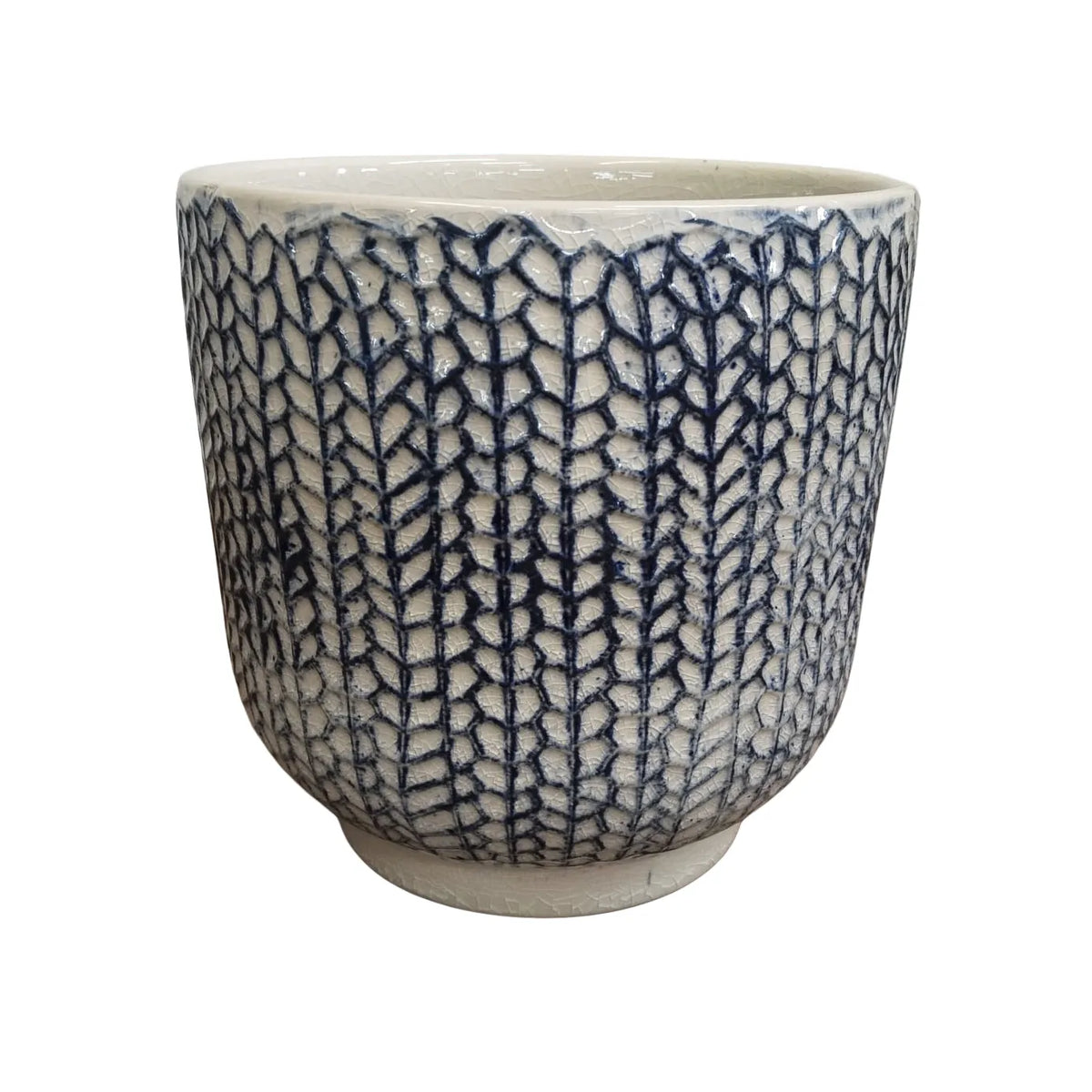 Ceramic Deep Blue Pot 17x17x17cm