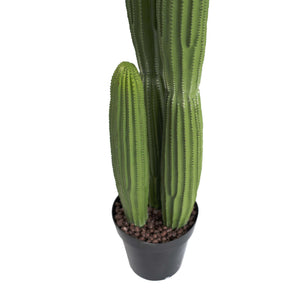 ARTIFICIAL CATUS 3 FINGER 150CM CLOS-UP OF STEMS IN WEIGHTED POT