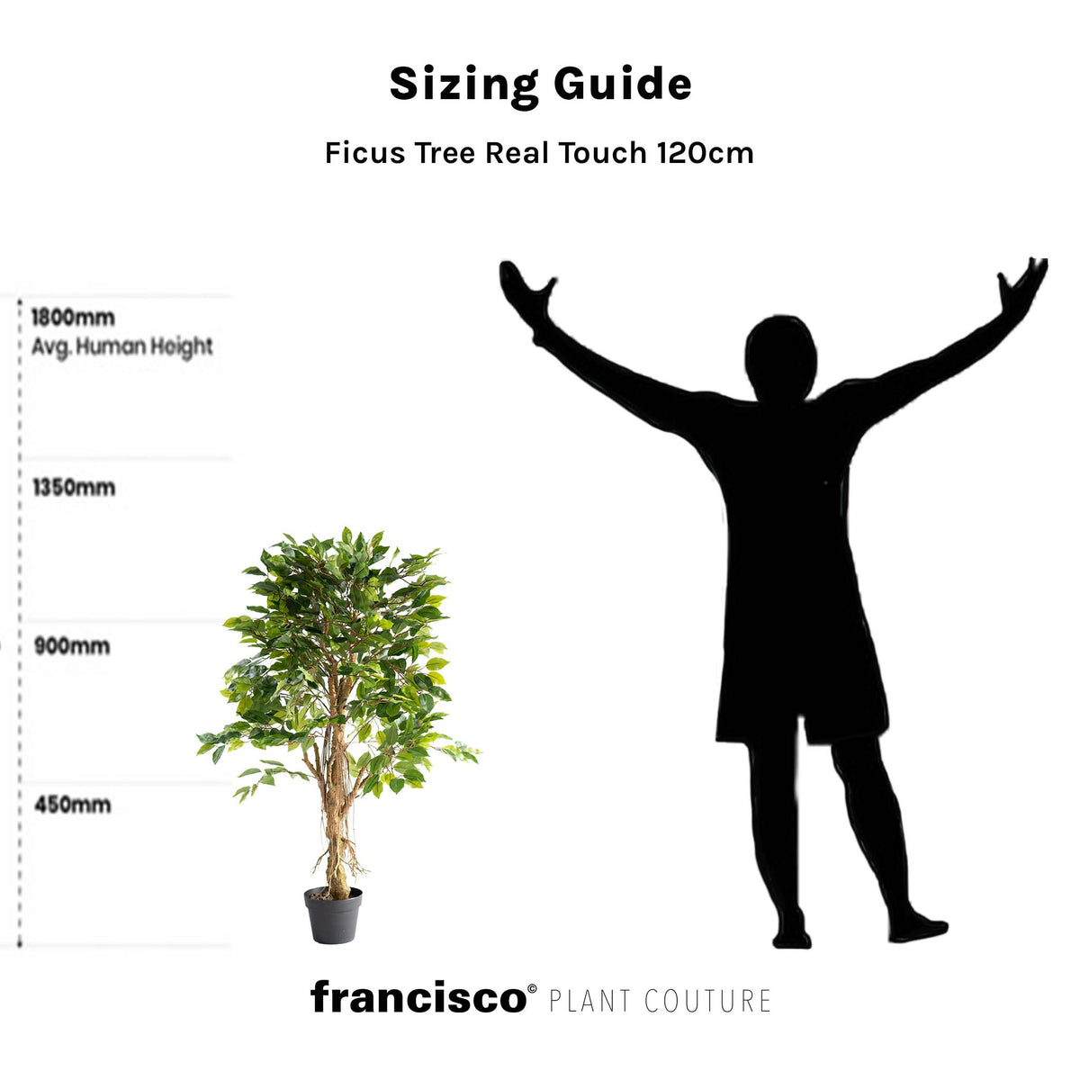 Ficus Tree Real Touch - 120cm