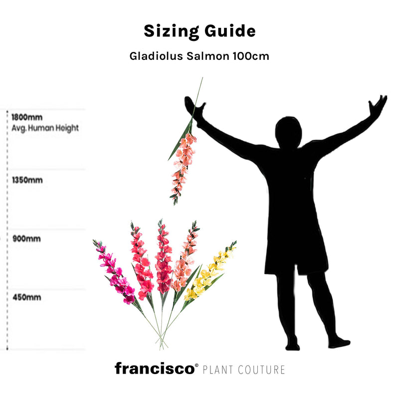 Gladiolus Salmon 100cm - Silk Flower Stem