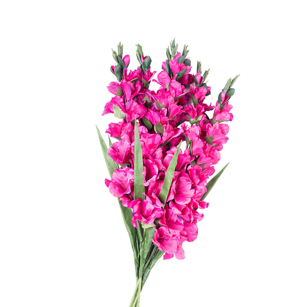 Single Stem Artificial Gladioulus Fushia 100cm