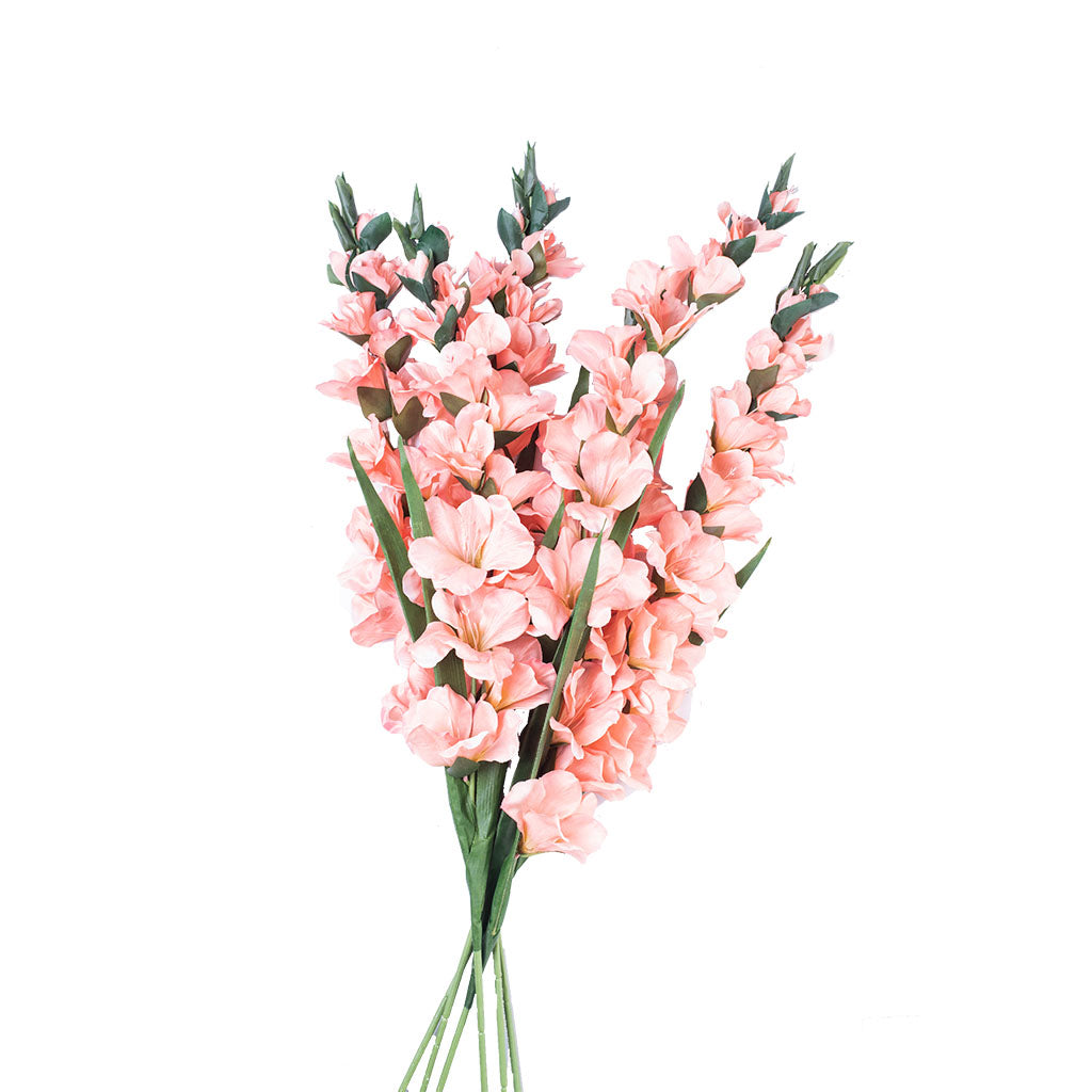 Gladiolus Salmon 100cm Silk Flower Stem