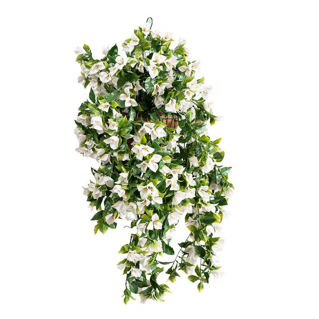Hanging Basket L with Bougainvillea (W) UV 92CM - Plant Couture - Hanging Baskets