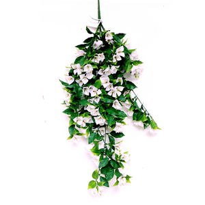Hanging Bougainvillea UV Bush White 92cm - Plant Couture - Artificial Plants