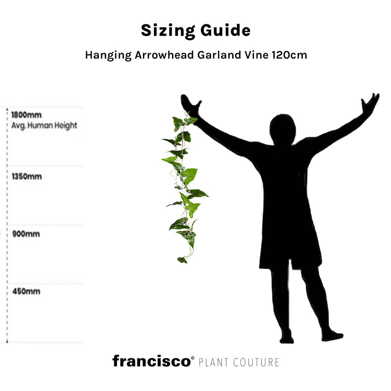 Hanging Arrowhead Garland Vine 120cm - Plant Couture - Artificial Plants