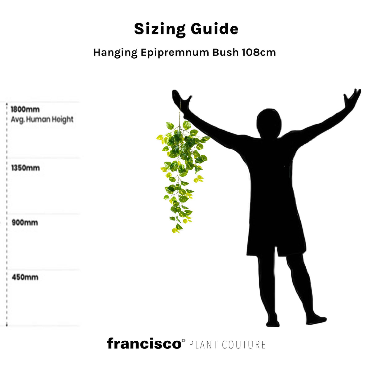 Hanging Epipremnum Bush 108cm