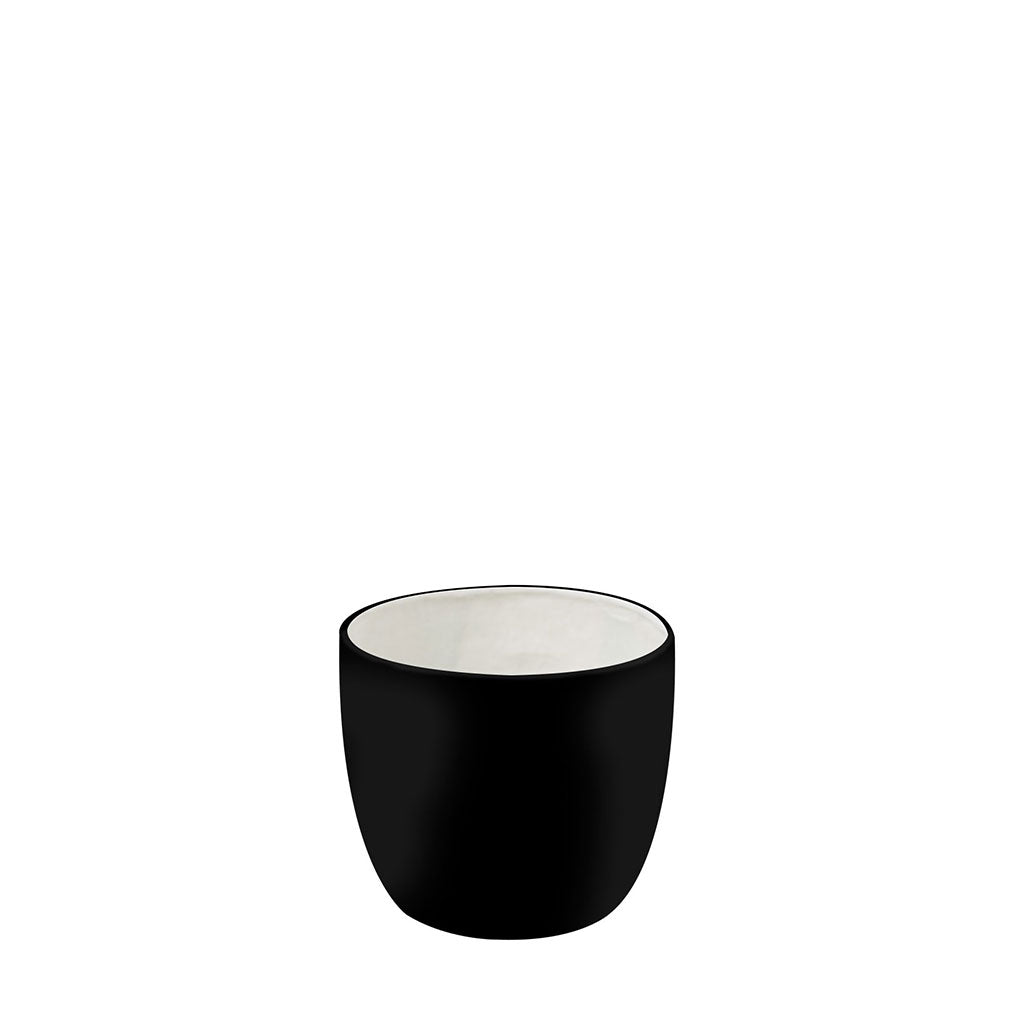 Plant Couture - Artificial Plant Pot - Montana Medium Gelcoat - Jet Black 