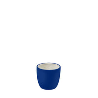 Plant Couture - Artificial Plant Pot - Metallic Ribbed Pot Square - Signal Blue 